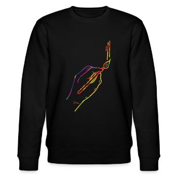 Maler Zeichner für Künstler - Stanley/Stella Unisex Bio-Sweatshirt CHANGER  - Schwarz - Vorne - Nik (191cm) & Marisol (170cm)