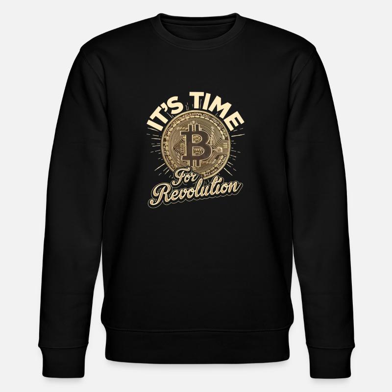 Bitcoin - Revolution - Stanley/Stella Unisex Bio-Sweatshirt CHANGER  - Schwarz