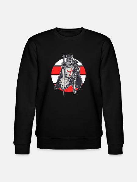 Ritter Rot Weiß Templerorden Mittelalter Rüstung - Stanley/Stella Unisex Bio-Sweatshirt CHANGER  - Schwarz