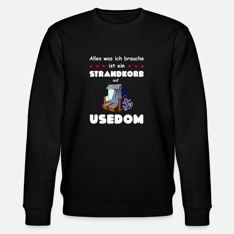 Strandkorb - Stanley/Stella Unisex Bio-Sweatshirt CHANGER  - Schwarz