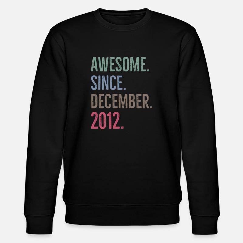 Awesome seit Dezember 2012 - Stanley/Stella Unisex Bio-Sweatshirt CHANGER  - Schwarz