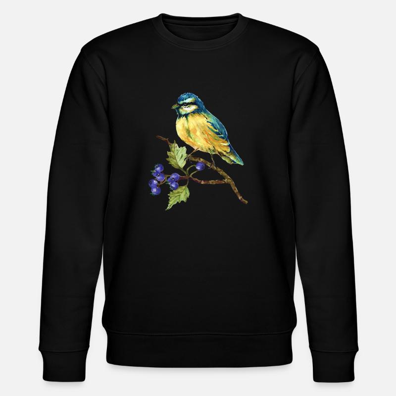 Bunter Vogel - Stanley/Stella Unisex Bio-Sweatshirt CHANGER  - Schwarz