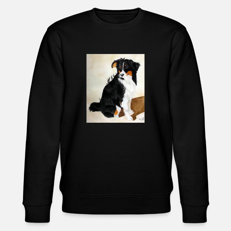 Sitzender Aussie Nanouk - Stanley/Stella Unisex Bio-Sweatshirt CHANGER  - Schwarz