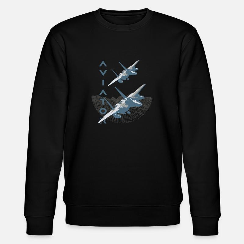 Aviator F-15 Eagle - Stanley/Stella Unisex Bio-Sweatshirt CHANGER  - Schwarz
