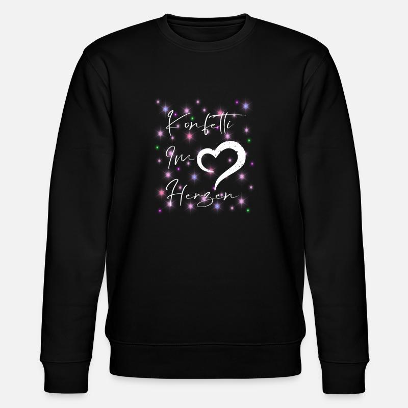 Konfetti im Herzen - Stanley/Stella Unisex Bio-Sweatshirt CHANGER  - Schwarz