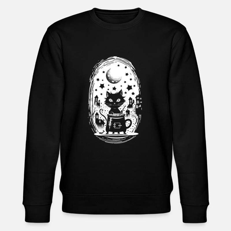 Zaubertrank der Katze - Stanley/Stella Unisex Bio-Sweatshirt CHANGER  - Schwarz
