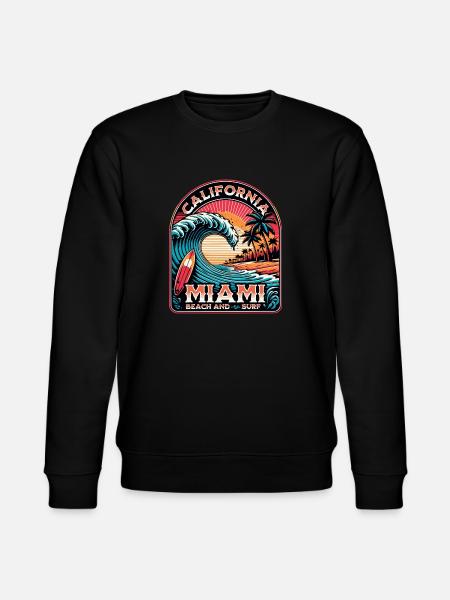Miami Beach and Surf - Stanley/Stella Unisex Bio-Sweatshirt CHANGER - Schwarz