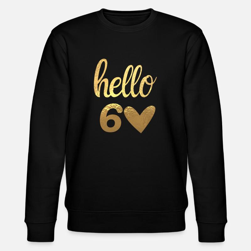 Hallo 60 Gold - Stanley/Stella Unisex Bio-Sweatshirt CHANGER  - Schwarz