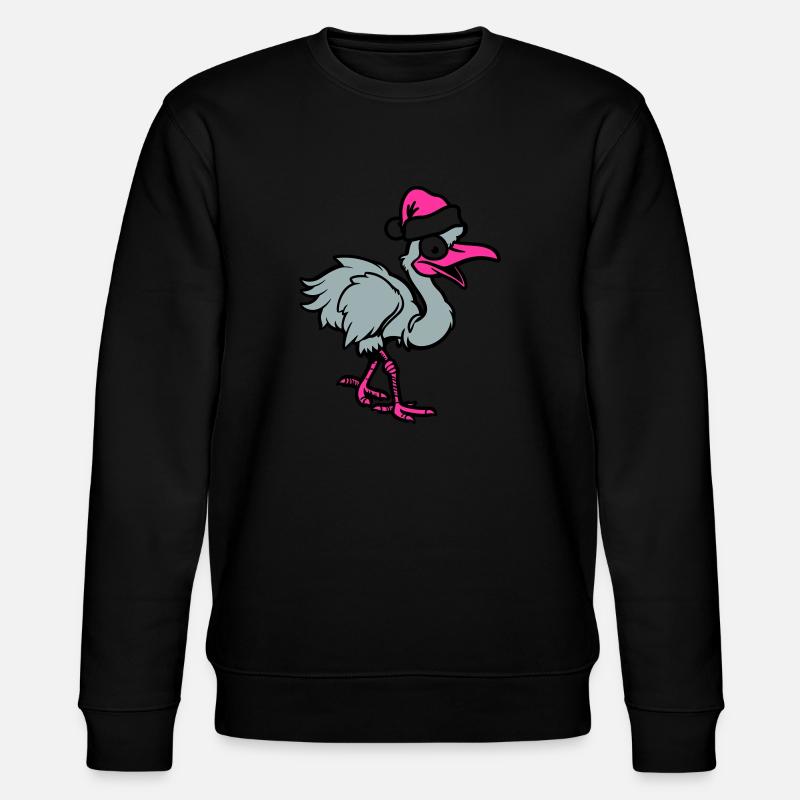 strauß comic weihnachten - Stanley/Stella Unisex Bio-Sweatshirt CHANGER - Schwarz