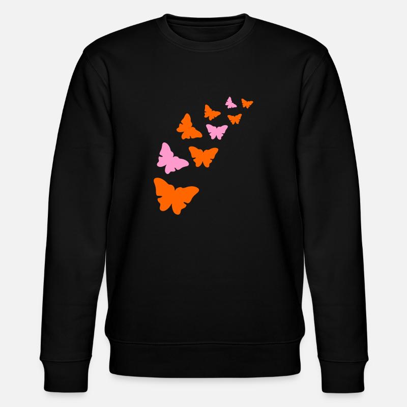 Butterfly, butterflies - Stanley/Stella CHANGER Unisex Organic Sweatshirt - black
