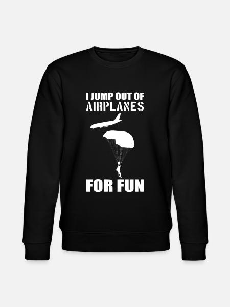 Funny skydiving skydiver - Stanley/Stella CHANGER Unisex Organic Sweatshirt - black
