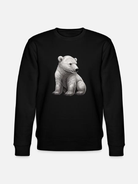 Isbjørn baby sød isbjørn - Stanley/Stella økologisk unisex-sweatshirt CHANGER  - sort