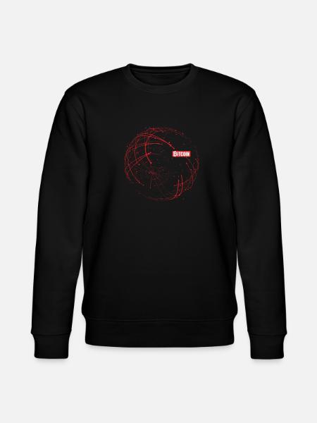 Bitcoin Blockchain Red - Stanley/Stella CHANGER Unisex Organic Sweatshirt - black