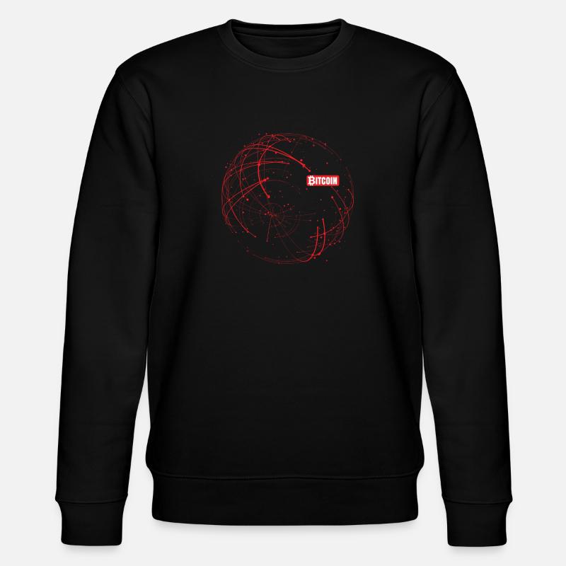 Bitcoin Blockchain Rot - Stanley/Stella Unisex Bio-Sweatshirt CHANGER - Schwarz