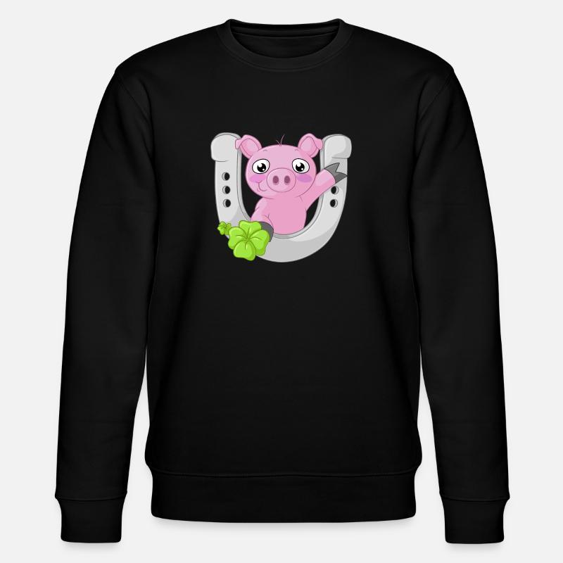 cochon comique du bonheur - Sweat bio CHANGER Stanley/Stella Unisexe - noir