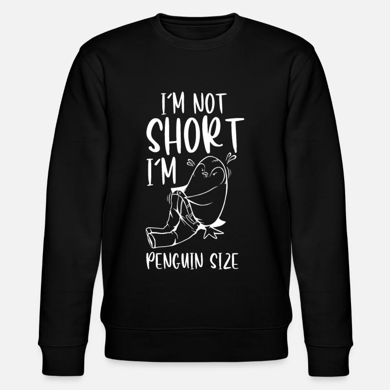 Pinguin Größe Pinguine Antarktis Kaiserpinguin - Stanley/Stella Unisex Bio-Sweatshirt CHANGER  - Schwarz