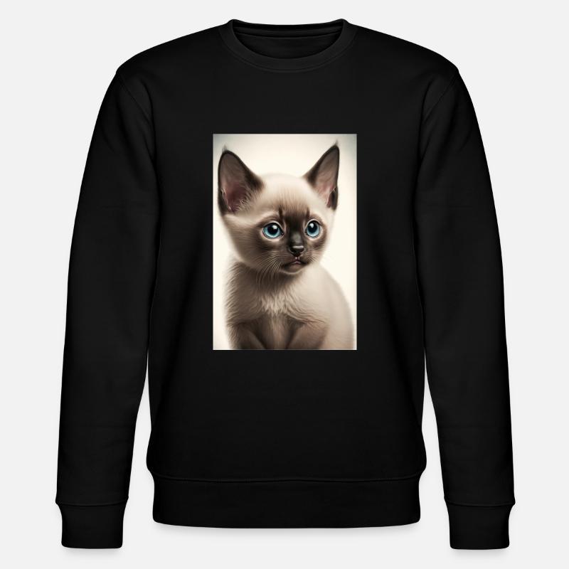 Siamesisk killing - Stanley/Stella økologisk unisex-sweatshirt CHANGER  - sort