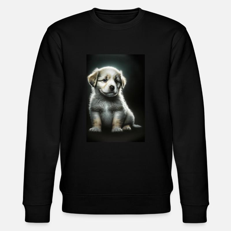 Chiot blanc - Sweat bio CHANGER Stanley/Stella Unisexe - noir