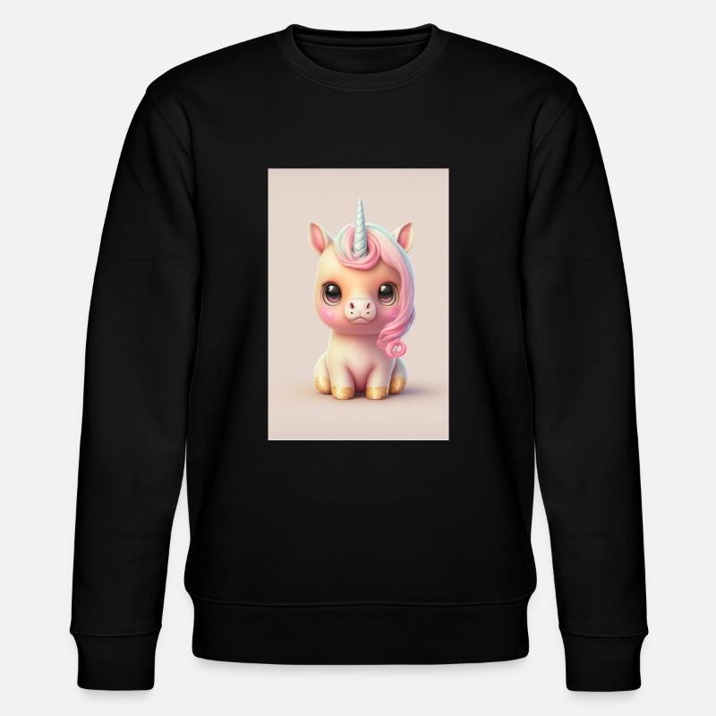 Baby-Einhorn - Stanley/Stella Unisex Bio-Sweatshirt CHANGER  - Schwarz