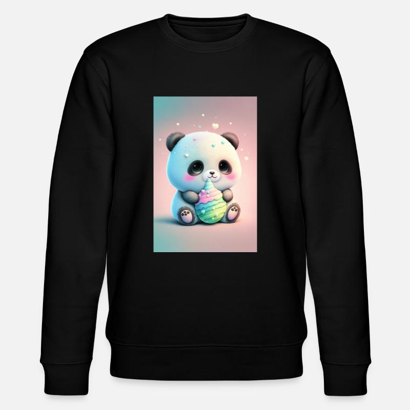 Baby-Panda - Stanley/Stella Unisex Bio-Sweatshirt CHANGER  - Schwarz