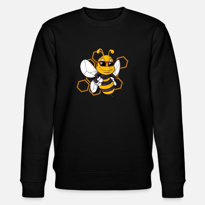 Niedliche Biene Wespe Hummel - Stanley/Stella Unisex Bio-Sweatshirt CHANGER - Schwarz