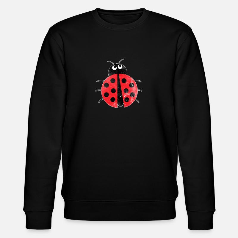 Ladybug shirt spring gift insect - Stanley/Stella CHANGER Unisex Organic Sweatshirt - black
