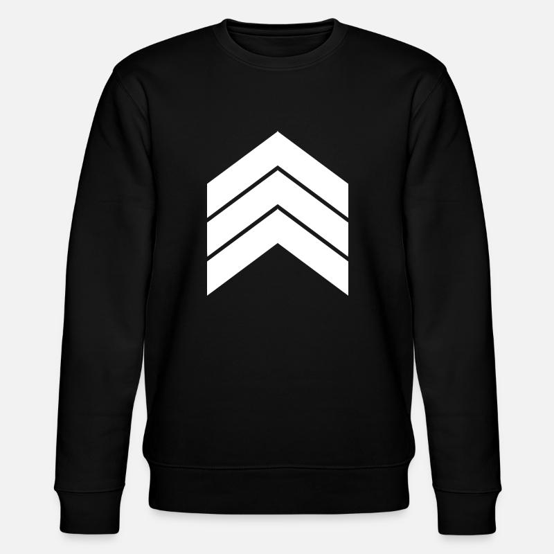 three white arrows - Stanley/Stella CHANGER Unisex Organic Sweatshirt - black