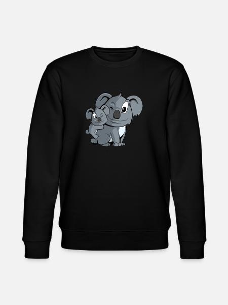 Mom and baby koala bear - Stanley/Stella CHANGER Unisex Organic Sweatshirt - black