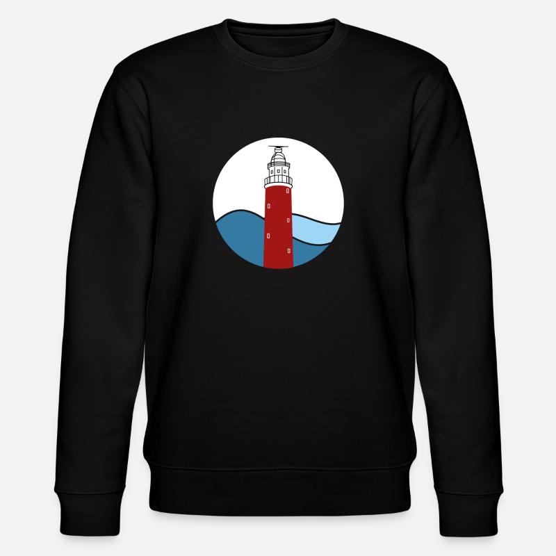 Lighthouse Eierland Texel - Stanley/Stella CHANGER Unisex Organic Sweatshirt - black