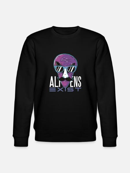 Aliens Exist - Stanley/Stella CHANGER Unisex Organic Sweatshirt - black