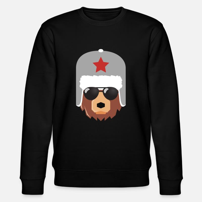 Russian bear, Russia, Putin, - Stanley/Stella CHANGER Unisex Organic Sweatshirt - black