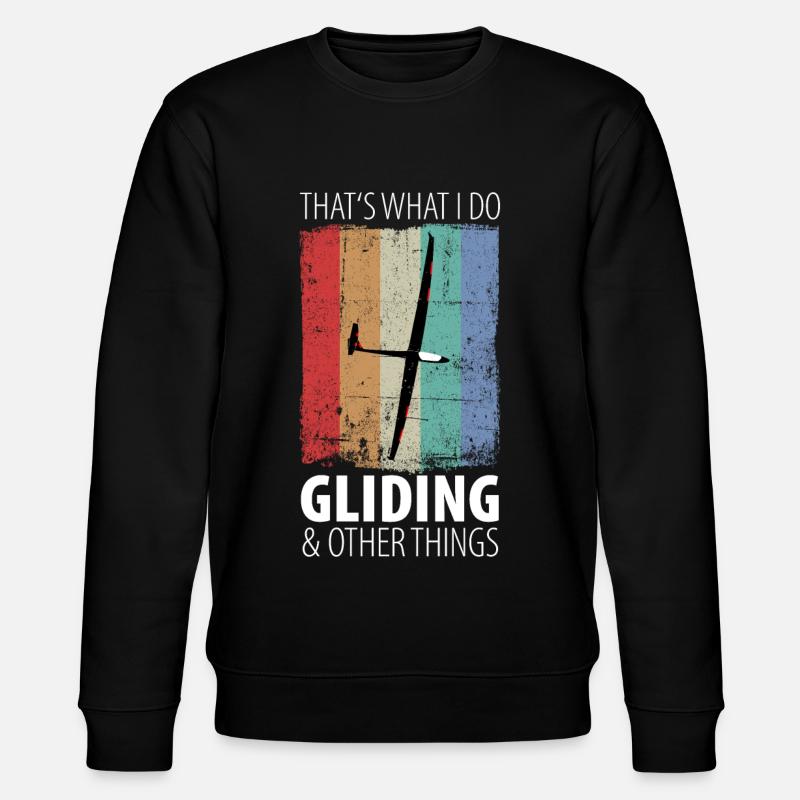 Glider Gliding Gliding Glider - Stanley/Stella CHANGER Unisex Organic Sweatshirt - black
