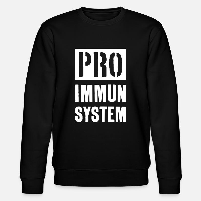 PRO IMMUNSYSTEM IMPFEN IMPFPFLICHT - Stanley/Stella Unisex Bio-Sweatshirt CHANGER  - Schwarz