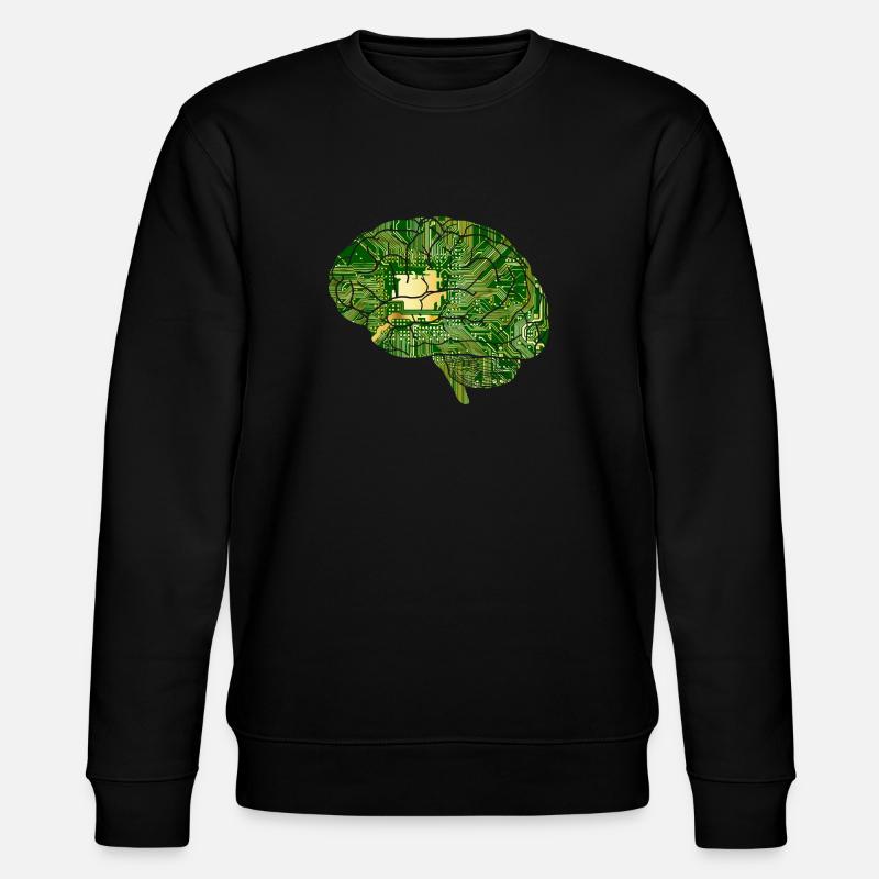 Brain - Computer Board - Artificial Intelligence - Stanley/Stella CHANGER Unisex Organic Sweatshirt - black