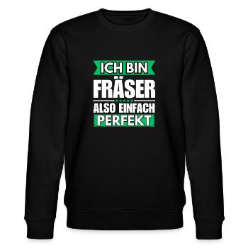 Einfach ein Perfekter Fräser - Stanley/Stella Unisex Bio-Sweatshirt CHANGER  - Schwarz - Vorne - Nik (191cm) & Marisol (170cm)