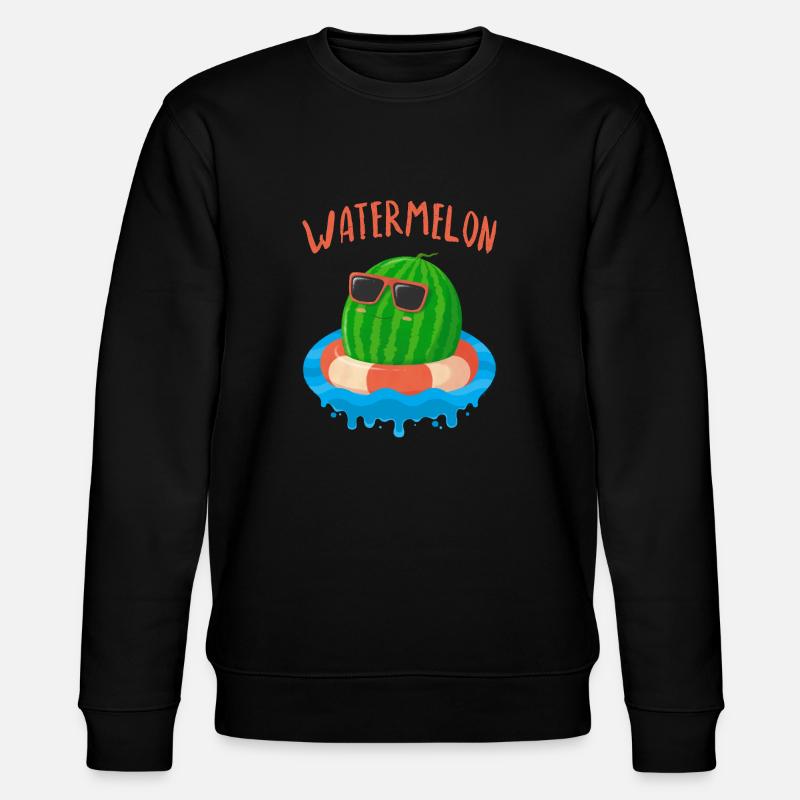 Wassermelone 1 - Stanley/Stella Unisex Bio-Sweatshirt CHANGER  - Schwarz
