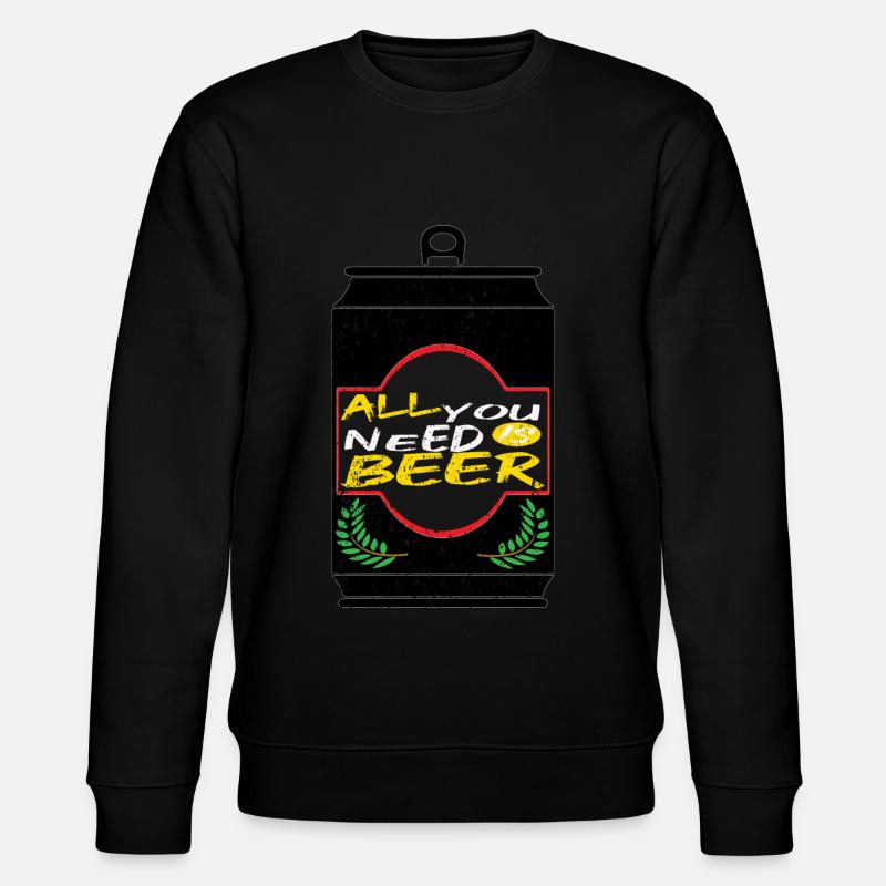 Bier Biertrinker Bierdose Bierflasche - Stanley/Stella Unisex Bio-Sweatshirt CHANGER  - Schwarz