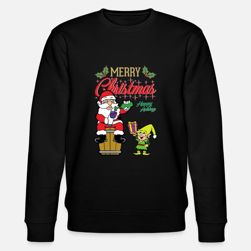 Weihnachtsmann Elf - Stanley/Stella Unisex Bio-Sweatshirt CHANGER  - Schwarz