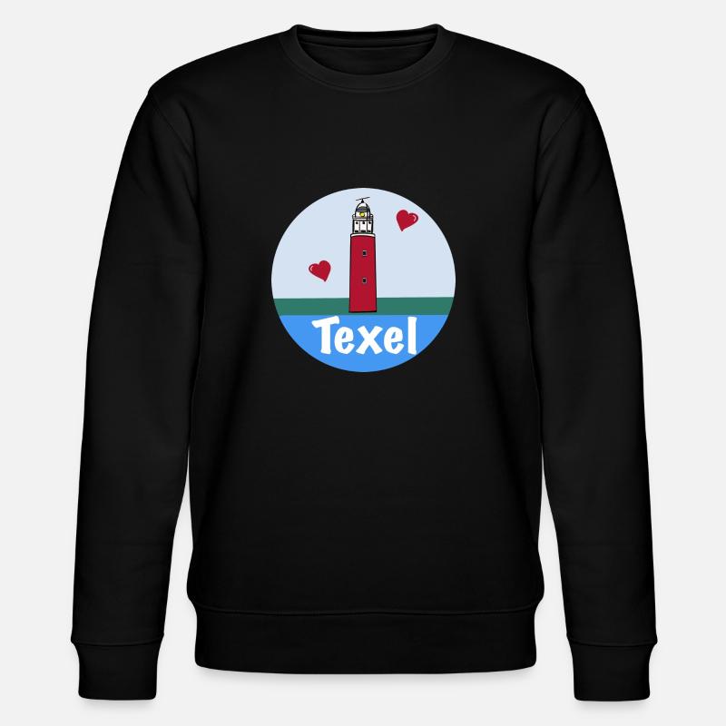 Leuchtturm Eierland Texel Liebe - Stanley/Stella Unisex Bio-Sweatshirt CHANGER - Schwarz