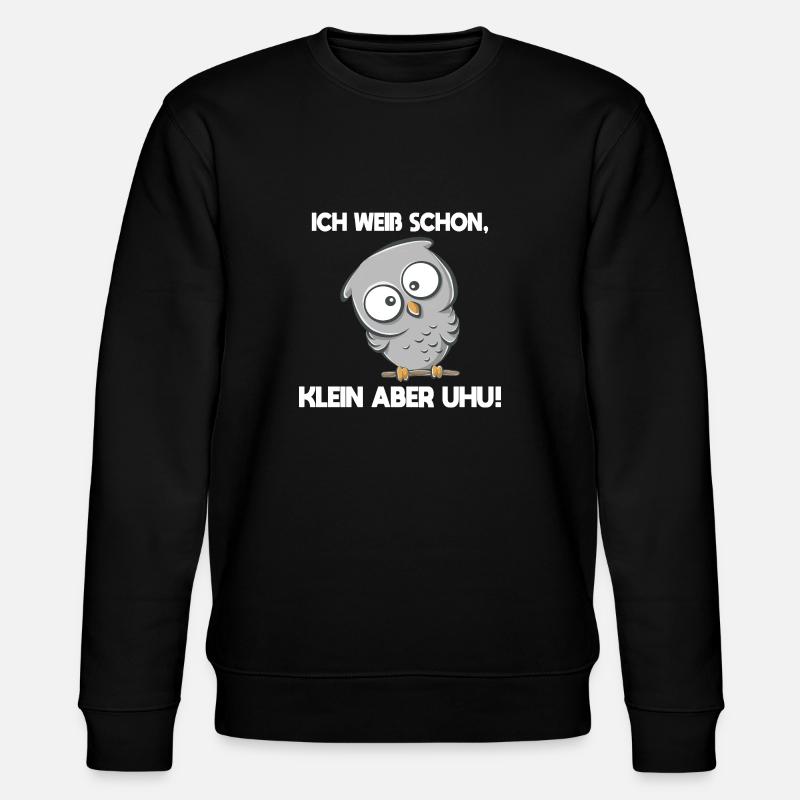 Eule klein aber UHU - Stanley/Stella Unisex Bio-Sweatshirt CHANGER  - Schwarz