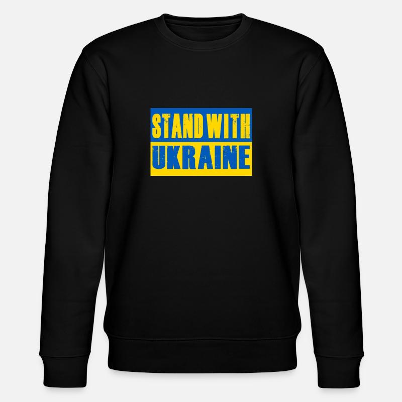 Stand with Ukraine - Stanley/Stella Unisex Bio-Sweatshirt CHANGER  - Schwarz