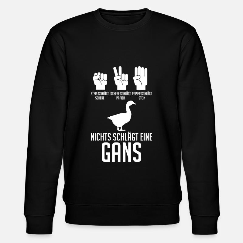 Gans Gänse - Stanley/Stella Unisex Bio-Sweatshirt CHANGER  - Schwarz