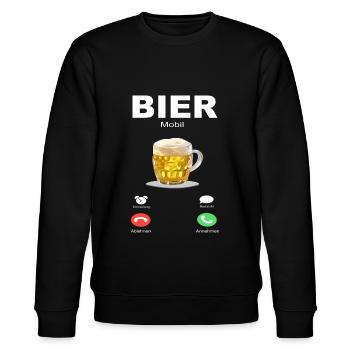 Bier ruft an - Stanley/Stella Unisex Bio-Sweatshirt CHANGER  - Schwarz - Vorne - Nik (191cm) & Marisol (170cm)