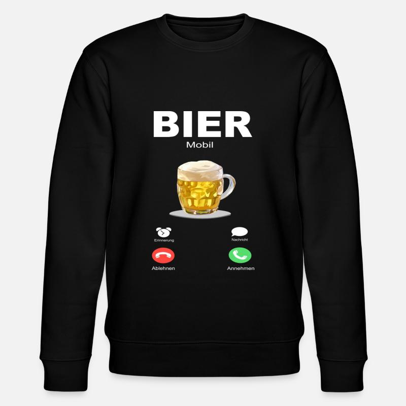 Bier ruft an - Stanley/Stella Unisex Bio-Sweatshirt CHANGER  - Schwarz