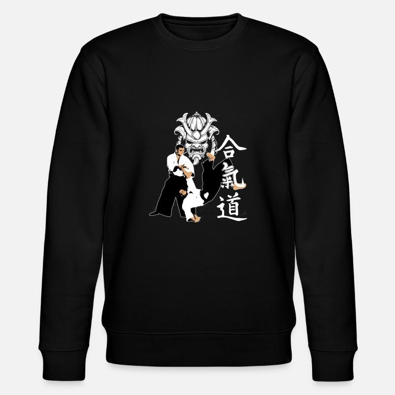 Aikido Samurai Mask - Stanley/Stella Unisex Bio-Sweatshirt CHANGER  - Schwarz