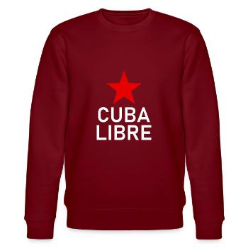 Cuba Libre - Cuba - Fidel - Castro Ché - Havana - Stanley/Stella CHANGER Unisex Organic Sweatshirt - burgundy - Front - Nik (191cm) & Marisol (170cm)