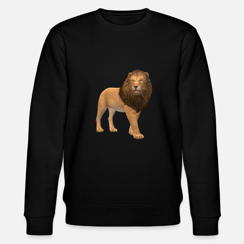 3D Löwe - Stanley/Stella Unisex Bio-Sweatshirt CHANGER  - Schwarz