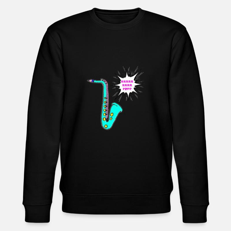 Saxophon - Stanley/Stella Unisex Bio-Sweatshirt CHANGER  - Schwarz