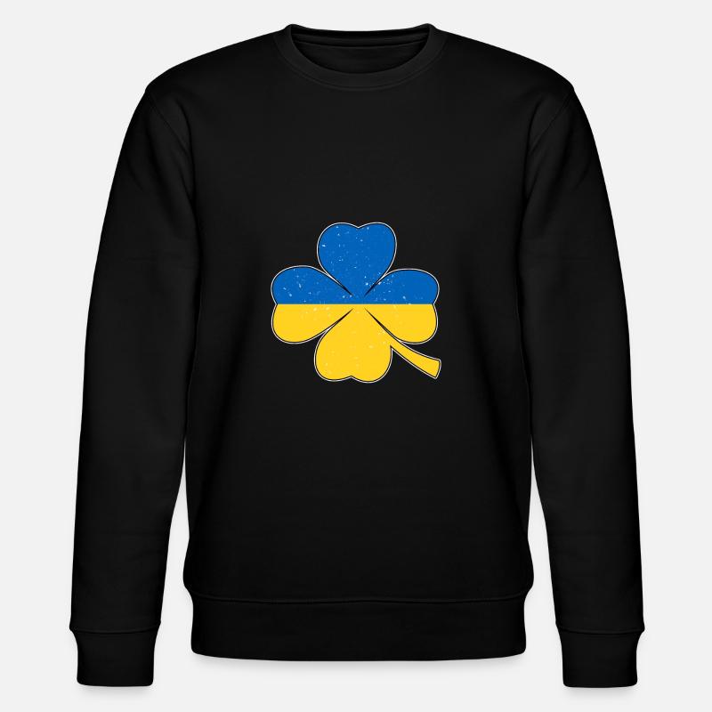 Saint-Patrick Irlande Je soutiens l’Ukraine - Sweat bio CHANGER Stanley/Stella Unisexe - noir