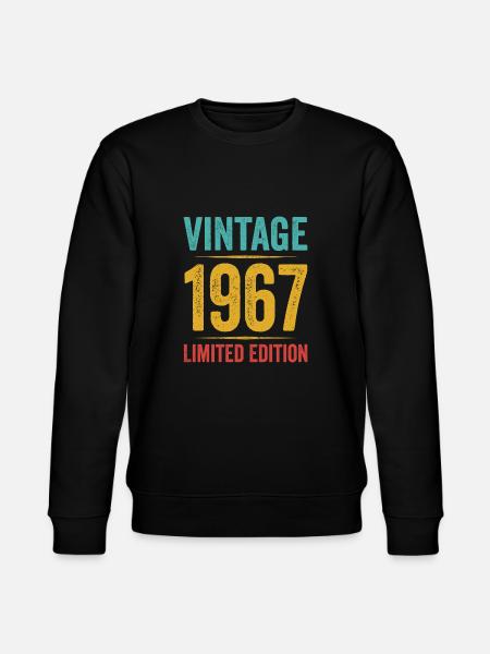55 jaar 1967 Vintage 55e verjaardag - Stanley/Stella Uniseks bio-sweatshirt CHANGER  - zwart